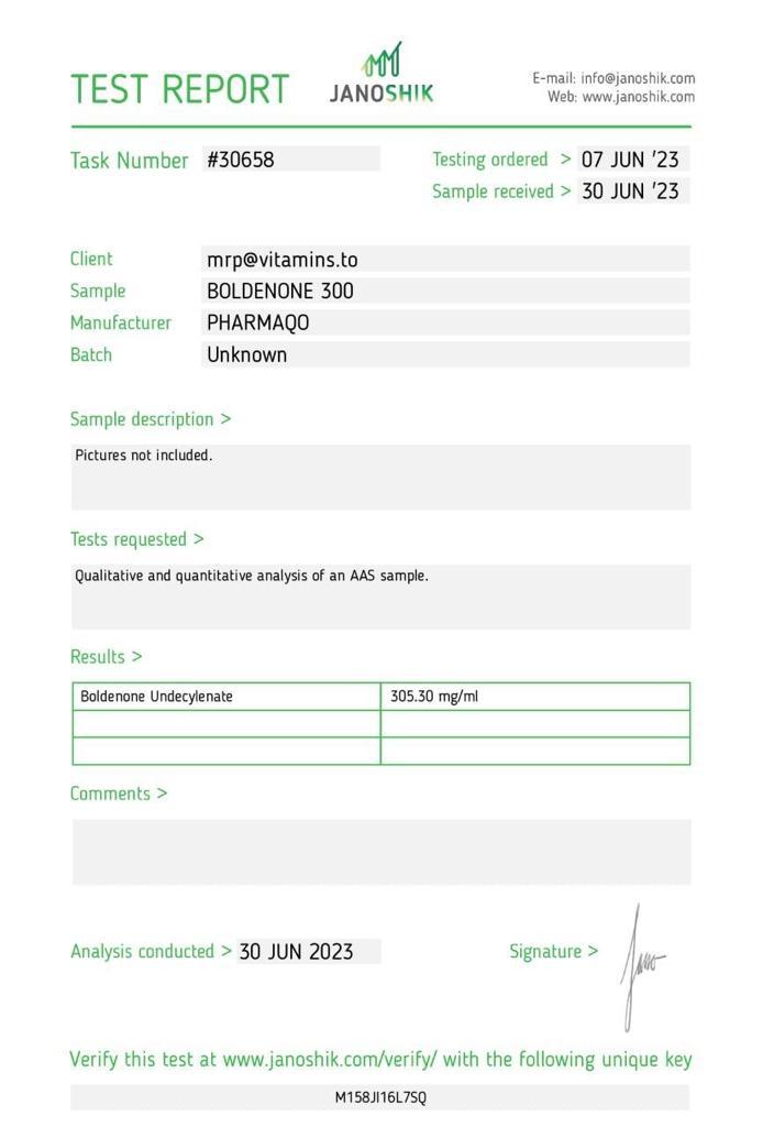 pharmaqo labs boldenone 300